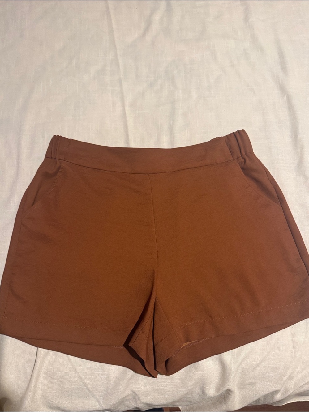 Nine West Women's Rust Brown Pull-On Casual Shorts